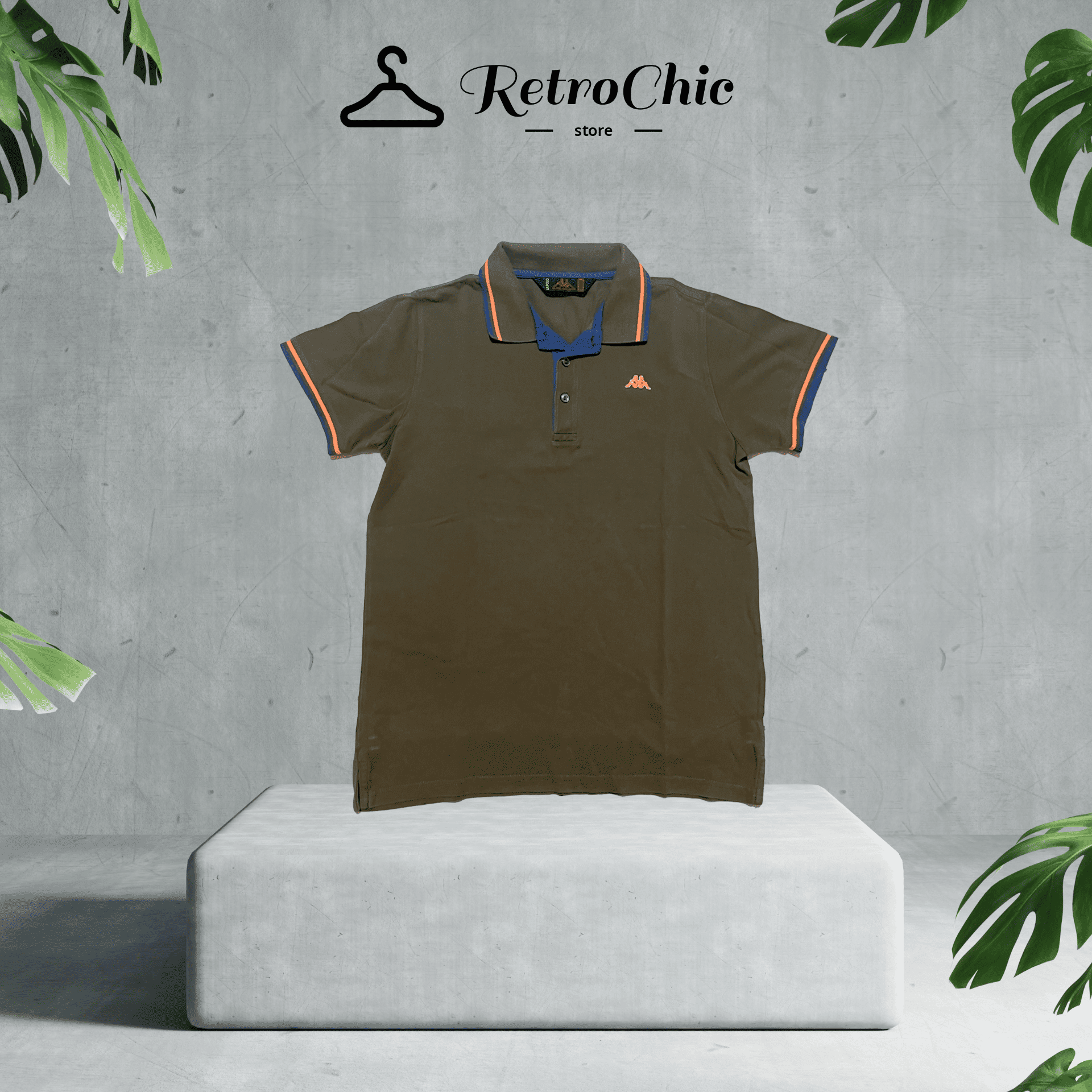 Polo Vintage Kappa con Dettagli a Contrasto